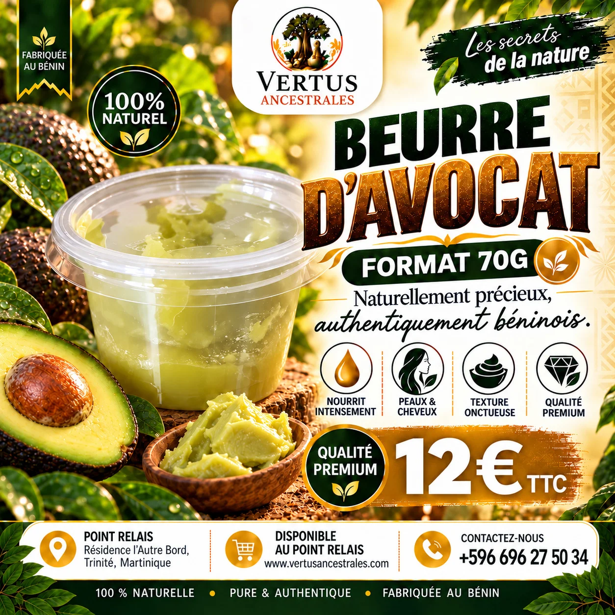 Beurre d'avocat 70g