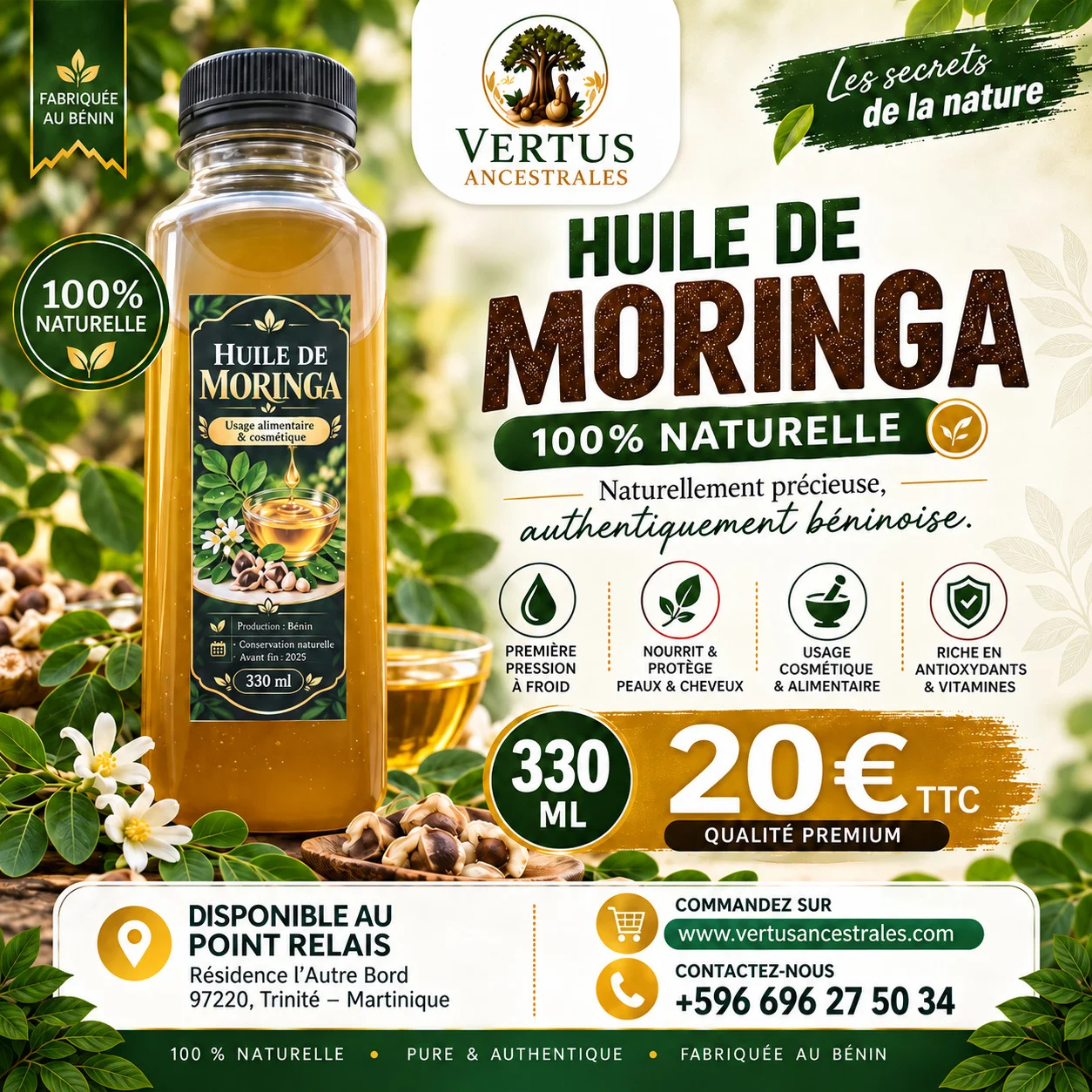 Huile de Moringa 330ml