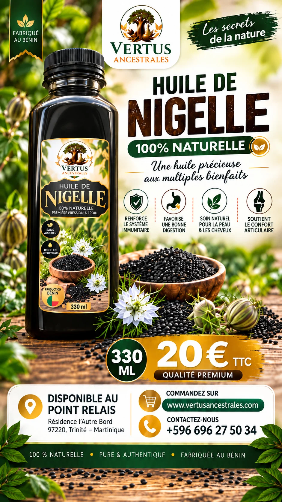 Huile de Nigelle 330ml